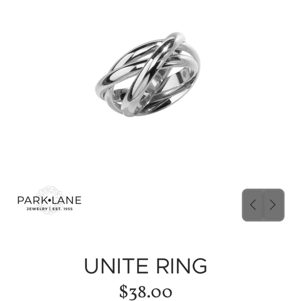 Park Lane Shiny Silver Unite Intertwined Ring